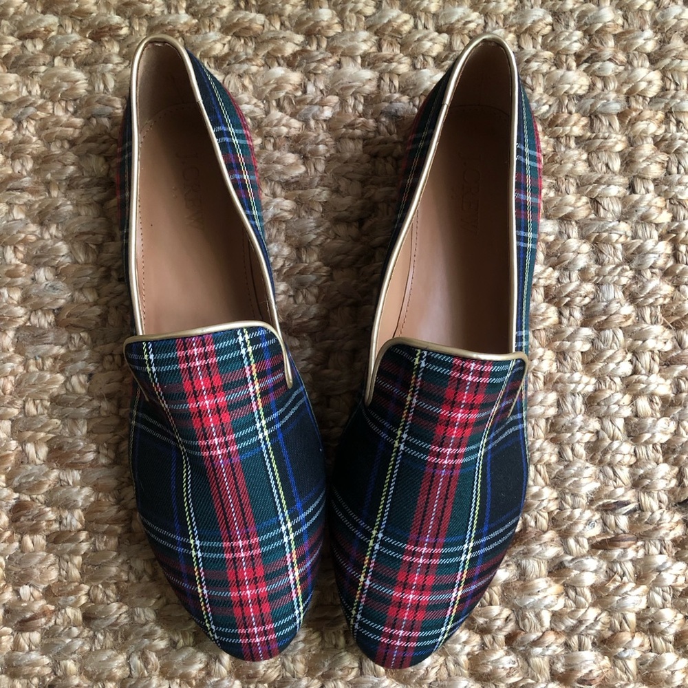 New: J Crew Stewart Plaid Smoking Loafer. Size 8.5 - Picture 4 of 11